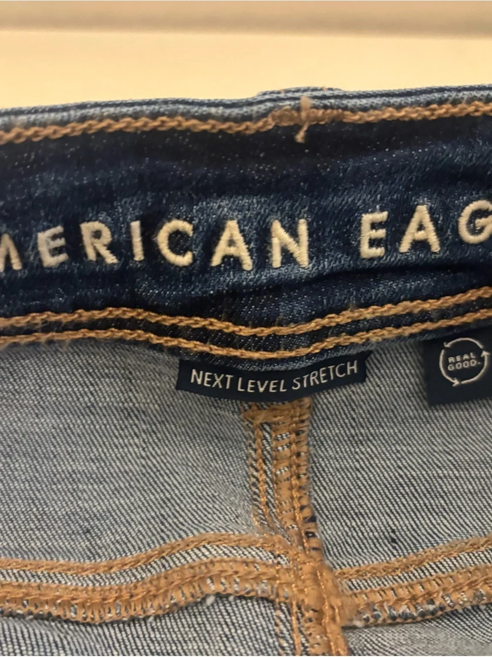 American Eagle Outfitters Dark Blue Flare Jeans - Picture 3 of 5
